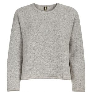 Reba Rose Textured Knit Gray Crewneck Sweater Medium